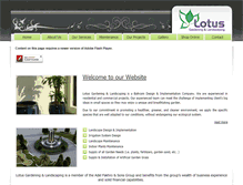Tablet Screenshot of lotusgardeningandlandscaping.com